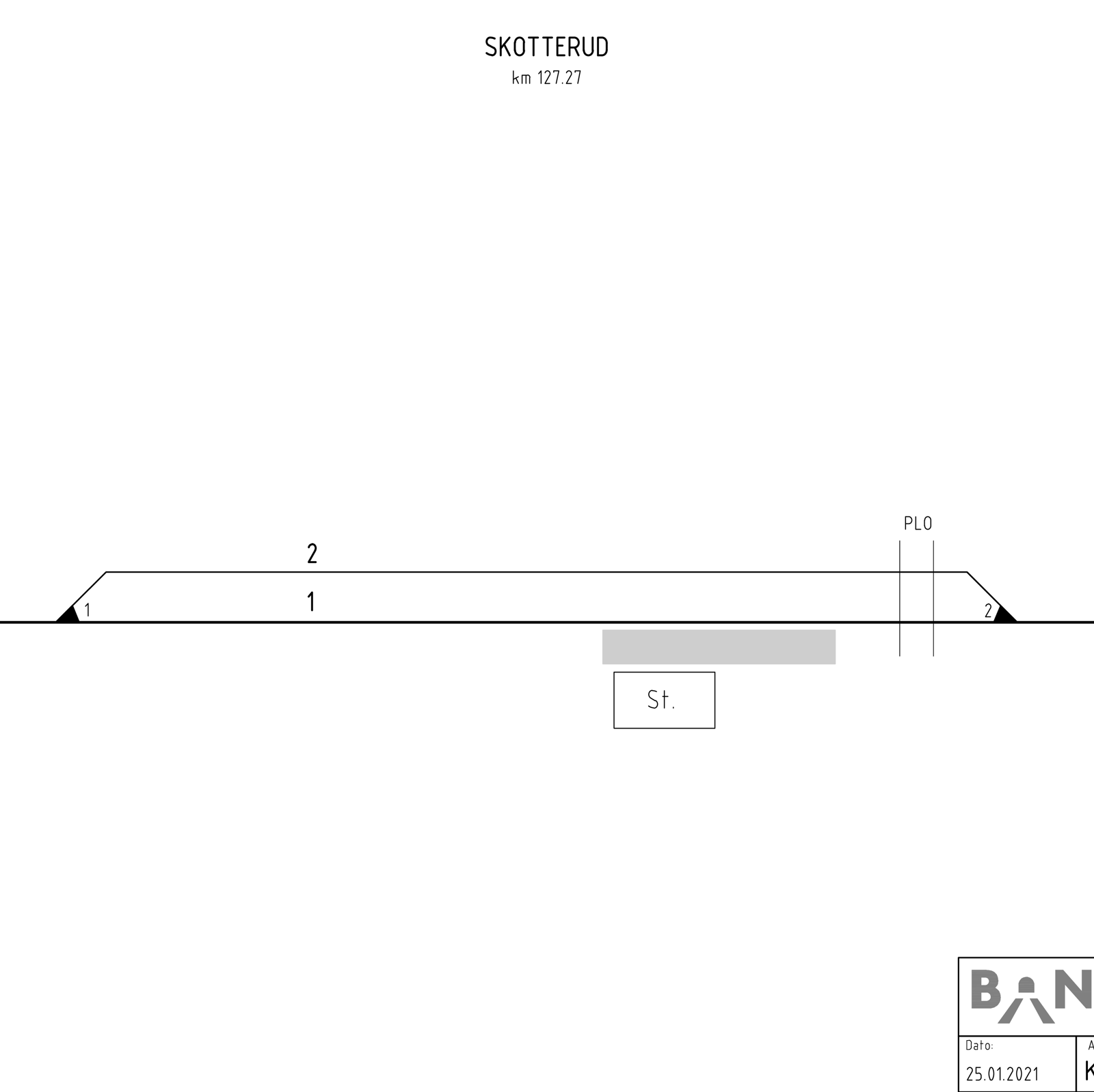 Track plan Skotterud station