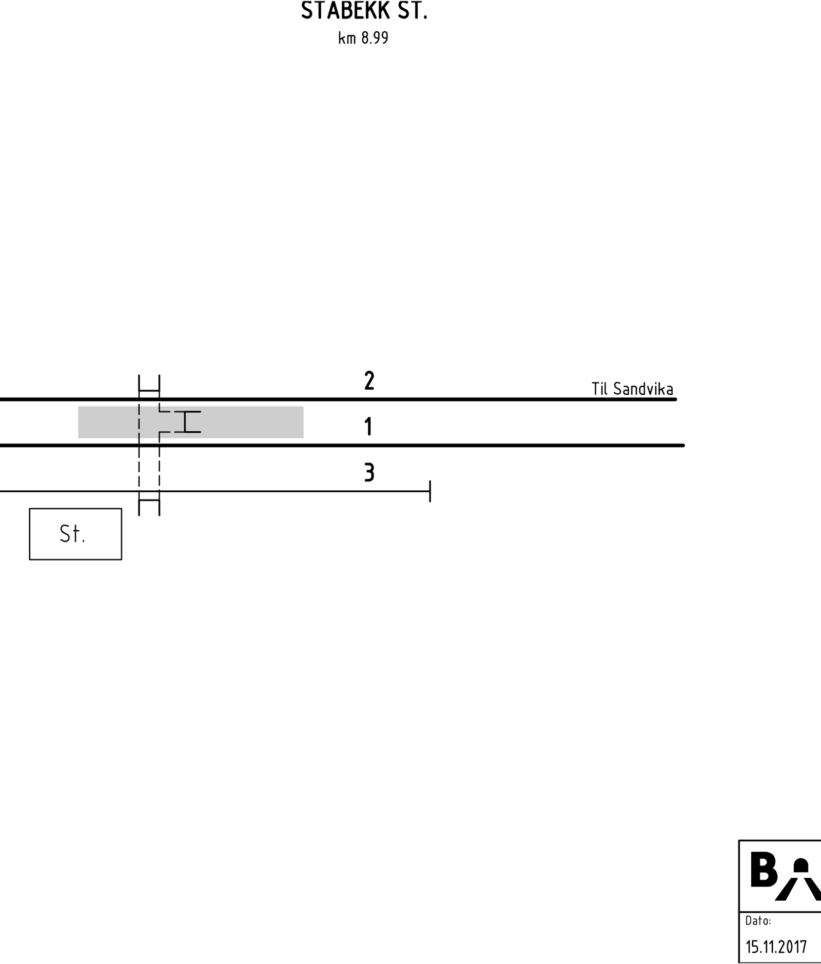 Track plan Stabekk station