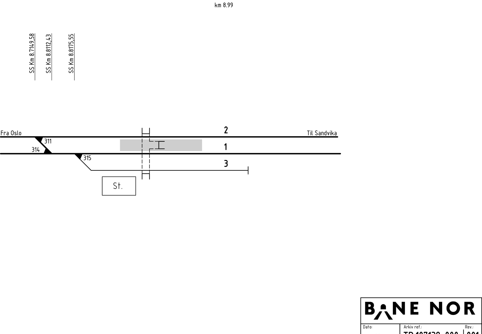 Track plan Stabekk station