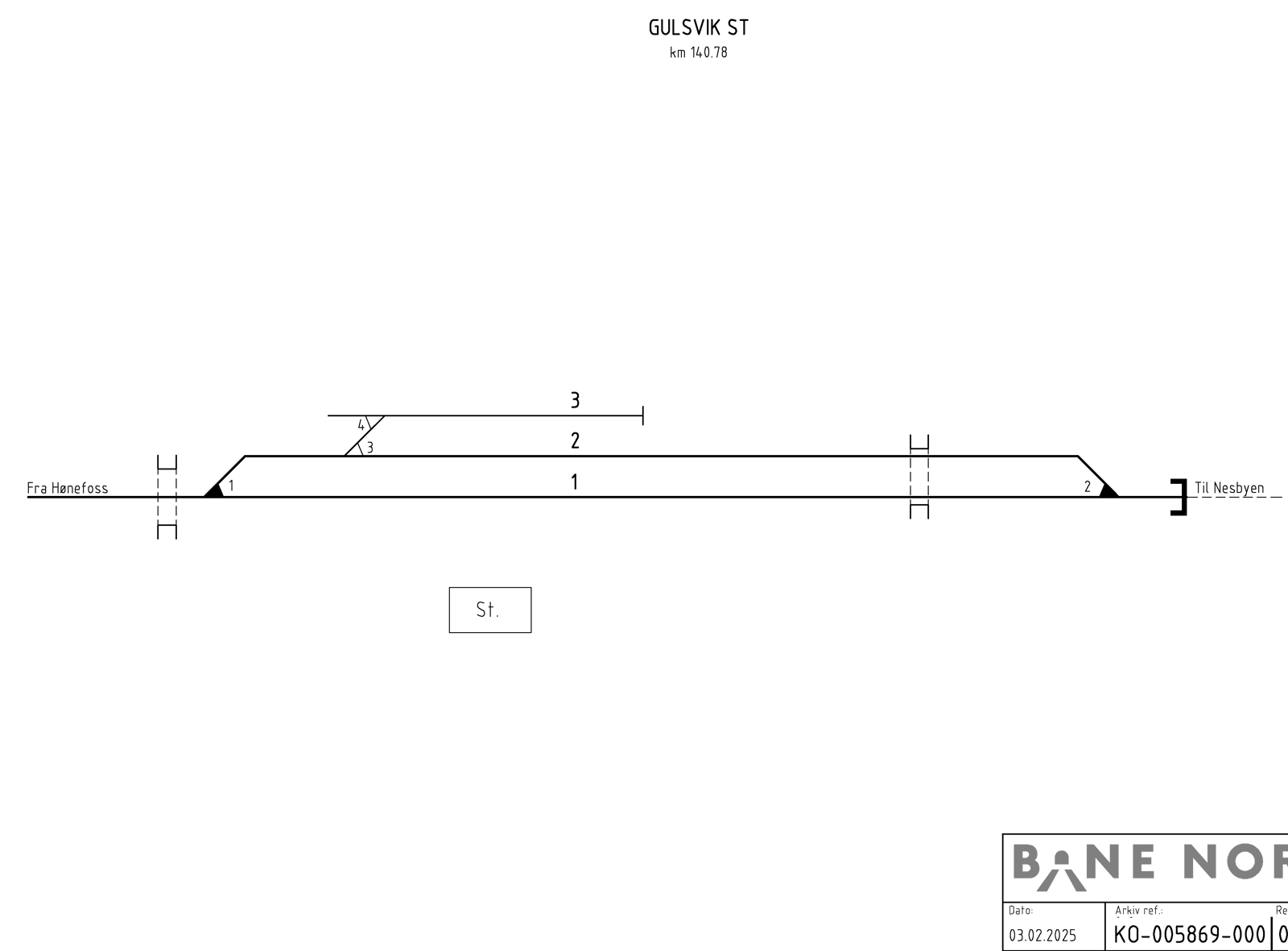 Track plan Gulvik station