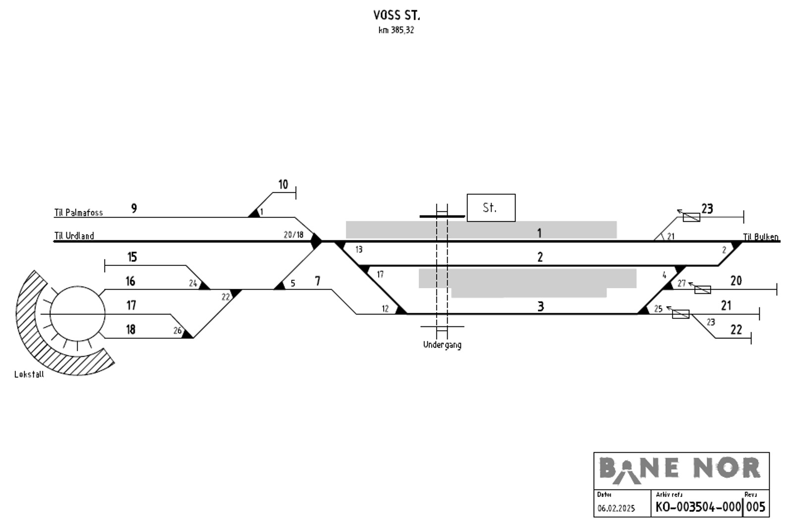 Track plan Voss station
