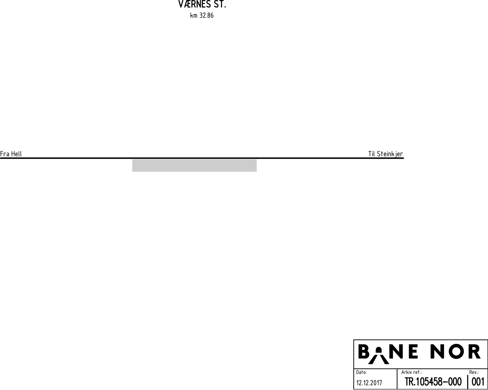 Sporplan Trondheim lufthavn Værnes stasjon