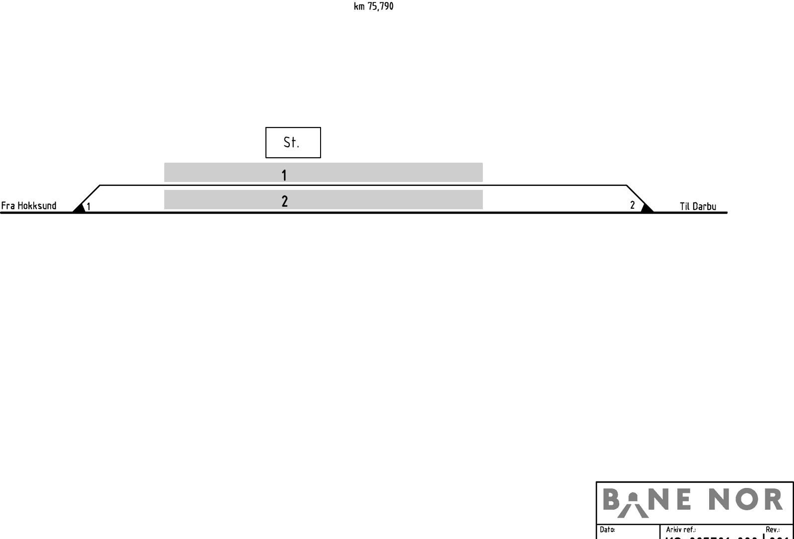 Track plan Vestfossen station